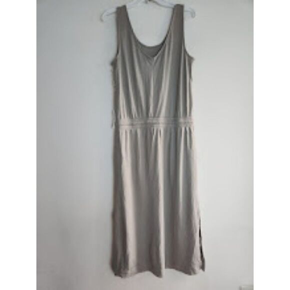 NWT Haven Well Within By Talbots Grey Jersey Knit Midi Overall Dress size Medium - Picture 3 of 12